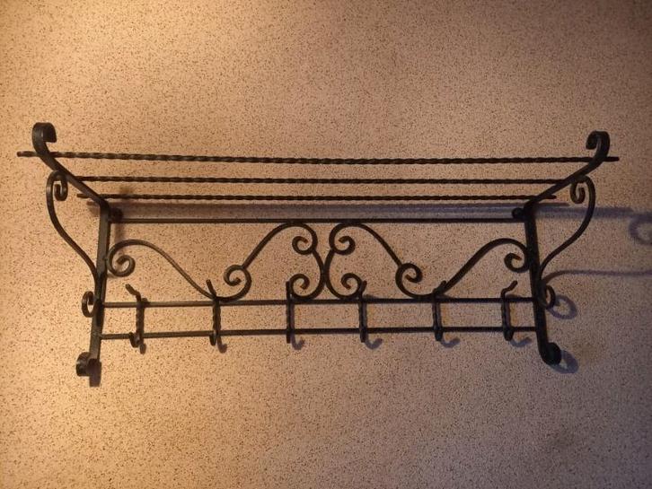 * Vintage smeedijzeren kapstok jaren 60 *, Huis en Inrichting, Woonaccessoires | Kapstokken, Zo goed als nieuw, Wandkapstok, Minder dan 100 cm