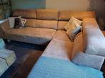 licht cognac lederen lounge bank, Ophalen, Gebruikt, Leer