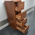 Vintage houten kast ladenkast dossierkast, Ophalen, Minder dan 100 cm, 25 tot 50 cm, Gebruikt