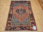 Vintage handgeknoopt perzisch tapijt hamadan 195x132, Info@SlatsAntiek.nl, 100 tot 150 cm, Perzisch, Ophalen of Verzenden