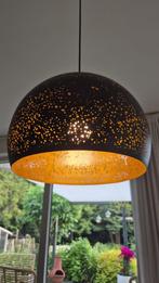 Hanglamp zwart en goud, Ophalen, Zo goed als nieuw, Metaal, 75 cm of meer