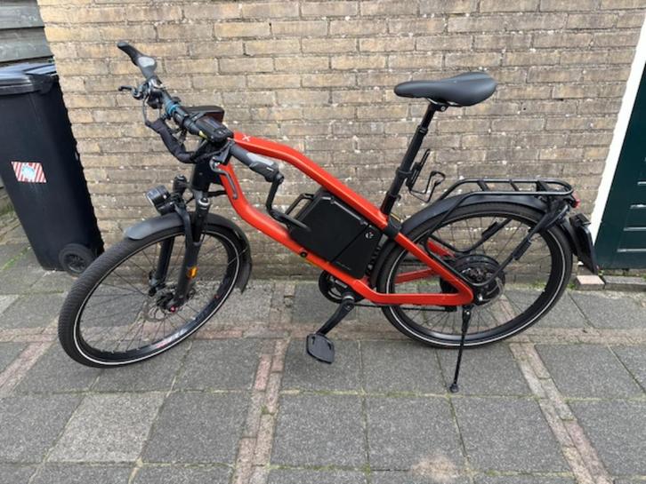 Klever X-speed Oranje/zwart Perfect voor woon-werkverkeer, Fietsen en Brommers, Elektrische fietsen, Gebruikt, Overige merken