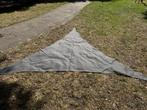 Twee schaduwdoeken driehoek – antraciet – 3,5x3,5x3,5 m en 5, Tuin en Terras, Schaduwdoeken, Ophalen of Verzenden, Gebruikt