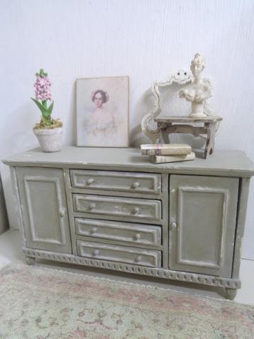 Brocante dressoir, poppenhuis 1:12...(Nr br23)* beschikbaar voor biedingen