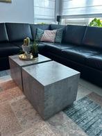 Natuursteen | salontafel | bloktafel | grijs | vierkant, 50 tot 100 cm, Minder dan 50 cm, Overige materialen, Modern