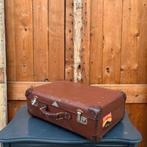 Koffer bruin 50 x 33 x 16 Hulshof origineel brocante (2001), Antiek en Kunst, Ophalen of Verzenden