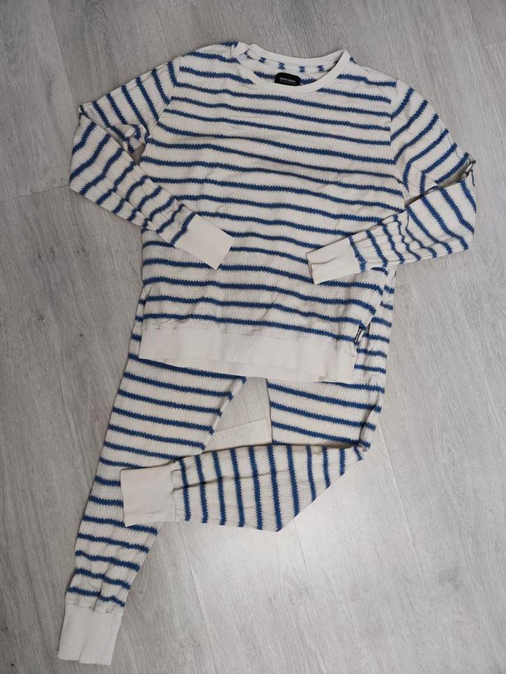 Snurk Pyjama set wit / blauw gestreept (pyjamaset) maat S, Kleding | Dames, Pyjama's, Zo goed als nieuw, Maat 36 (S), Ophalen of Verzenden
