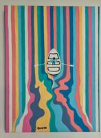 schilderij op doek met acryl, zelf geschilderd, Sint/Kerst?, Ophalen