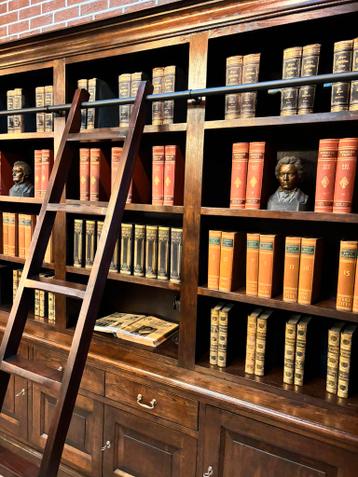 Boekenkast met Ladder eikenhout - afbeelding 18