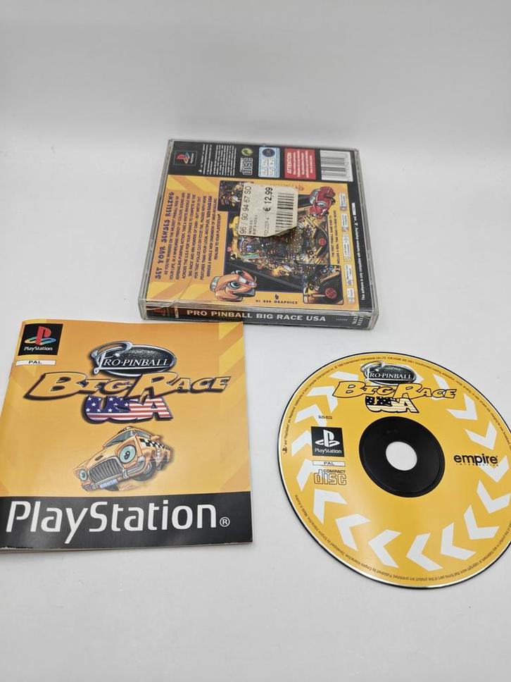 Pro Pinball Big Race USA - PS1, Spelcomputers en Games, Games | Sony PlayStation 1, Gebruikt, Simulatie, 1 speler, Vanaf 3 jaar