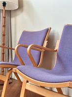 Set 2 fauteuils Finn Østergaard model Albert jaren 50/60/70, Huis en Inrichting, Ophalen, Gebruikt, Minder dan 75 cm, Vintage