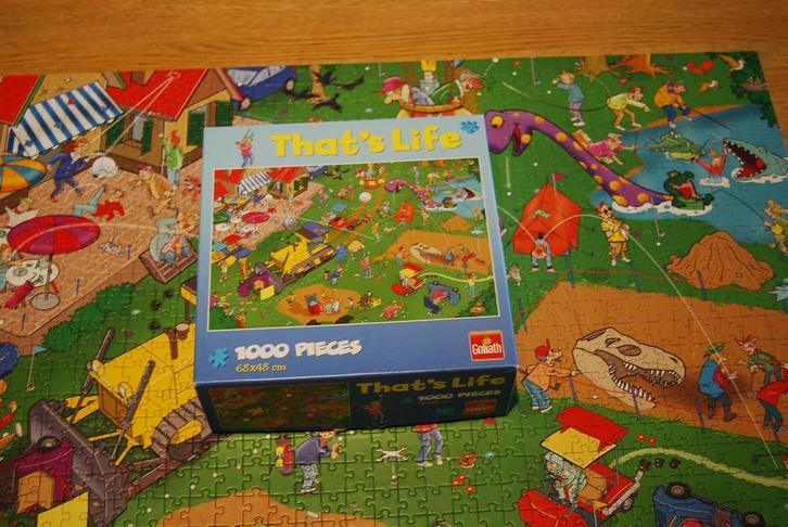 Puzzel That’s life (Speelplaats)., Hobby en Vrije tijd, Denksport en Puzzels, Zo goed als nieuw, Legpuzzel, 500 t/m 1500 stukjes
