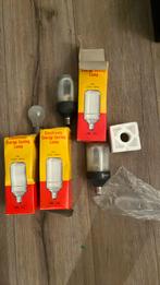 3 Nieuwe + 1 Grote Spaarlampen Long Life 11W (70Watt) E27, 60 watt of meer, Nieuw, Spaarlamp, E27 (groot)