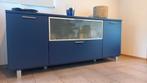 Mat blauw design dressoir, Huis en Inrichting, Ophalen, Zo goed als nieuw, 25 tot 50 cm, 50 tot 100 cm