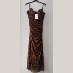 Zara stretchy panterprint jurk met spaghettibandjes - maat L, Bruin, Zara, Maat 42/44 (L), Nieuw