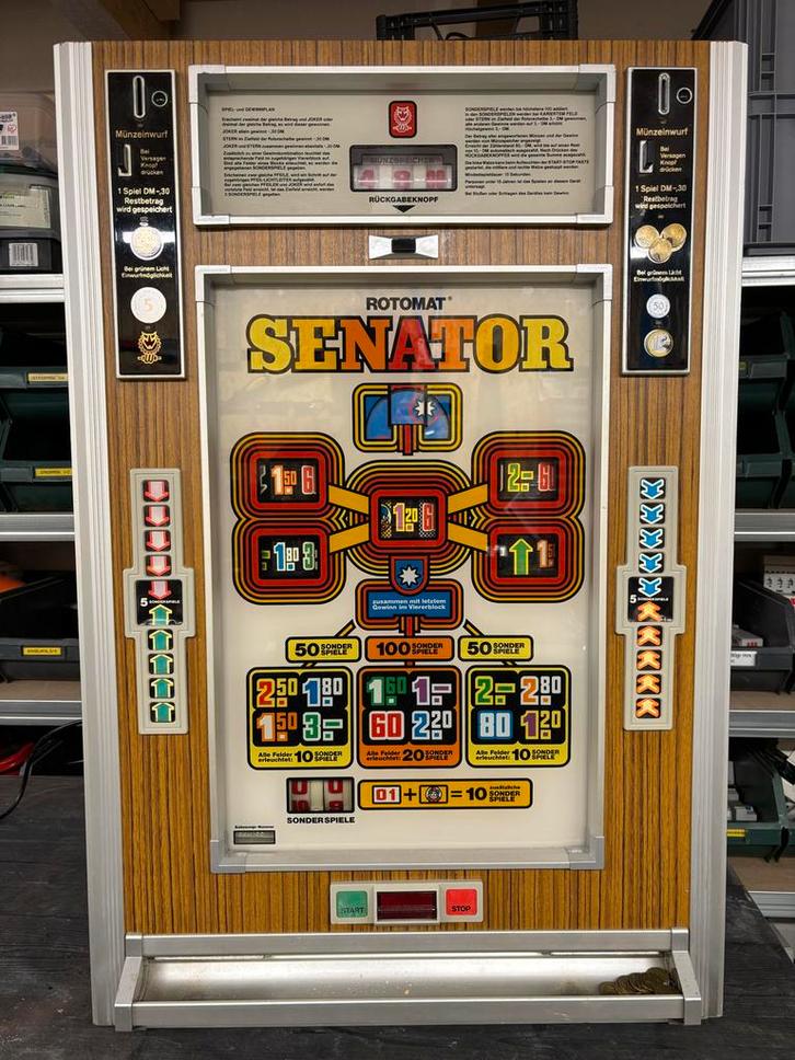 Rotomat Senator Gokkast uit 1979, Verzamelen, Automaten | Gokkasten en Fruitautomaten, Gebruikt, Overige munten, Met sleutels