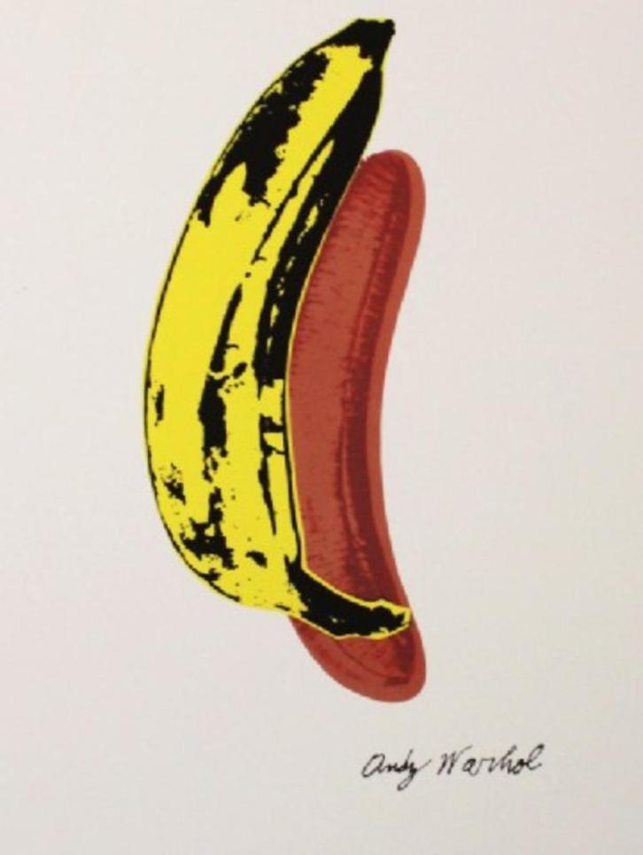 Andy Warhol (1928) Grano Kleur Lithografie "Banana" Ges Gen, Antiek en Kunst, Kunst | Litho's en Zeefdrukken, Ophalen of Verzenden