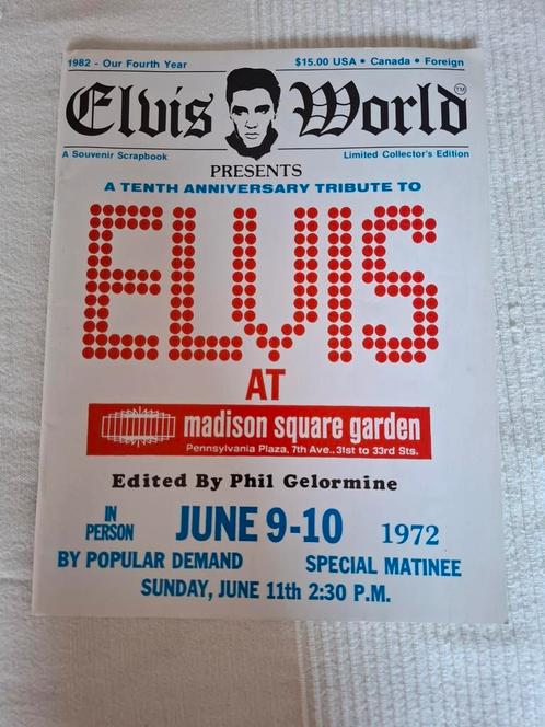 Elvis At Madison Square Garden in person juni 9-10 1972, Verzamelen, Muziek, Artiesten en Beroemdheden, Zo goed als nieuw, Boek, Tijdschrift of Artikel