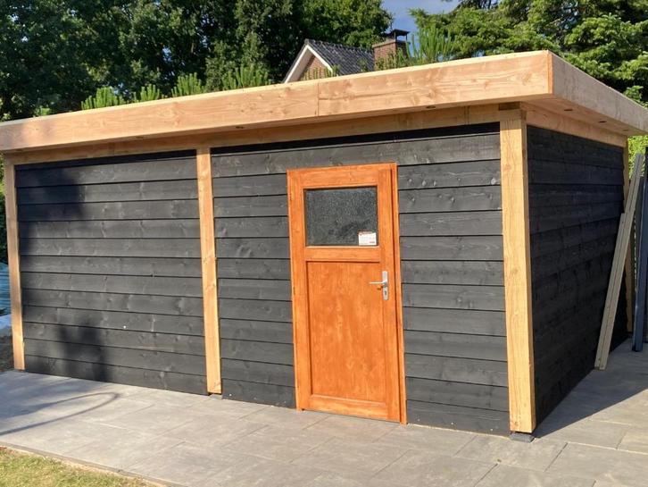 tuinschuur van douglas hout incl. plaatsing., Tuin en Terras, Tuinhuizen, Nieuw, Schuur, Hout, 250 tot 500 cm, 400 cm of meer