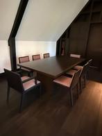Eettafel met 8 stoelen - Christophe Delcourt, Ophalen, Gebruikt, 6 tot 8 stoelen