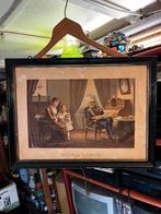 Huiselijk geluk. Prent 45x35 cm, Doe-het-zelf en Verbouw, Glas en Ramen, Ophalen of Verzenden, Zo goed als nieuw, Minder dan 80 cm