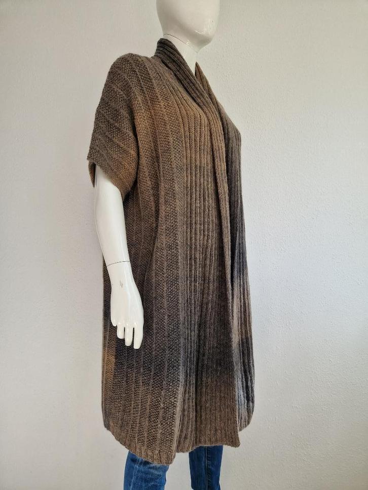Bruin gemêleerd wollen vest met korte mouwen. Maat M., Kleding | Dames, Truien en Vesten, Nieuw, Maat 38/40 (M), Bruin, Ophalen of Verzenden