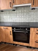 Moderne houtlook hoekkeuken incl luxe apparaten GEDEMONTEERD, Overige kleuren, Hoekkeuken, Ophalen of Verzenden, Zo goed als nieuw