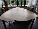 Prachtige organische eiken tafel, Zo goed als nieuw, Vijf personen of meer, Rechthoekig, 50 tot 100 cm