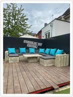 Robuuste Tuin Meubelen Steigerhout Loungeset Loungebank Bank, Tuin en Terras, Verzenden, Steigerhout, Nieuw, Eettafel