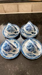 <Blue Rose Fine China 4xkleine kop en schoteltjes-espresso>, Ophalen of Verzenden