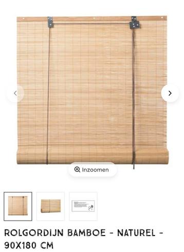 Rolgordijn bamboe - 90x180 naturel beschikbaar voor biedingen