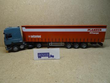 AWM 1:87, DAF95-500 + Gordijn-Oplegger PLANZER-Zwitserland beschikbaar voor biedingen