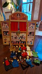 Grote houten poppenkast Vilac 16 handpoppen theater compleet, Ophalen, Gebruikt, Overige typen