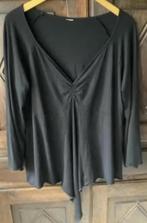 Elegante zwarte top, tuniek, shirt, blouse; oksel - oksel 53, Kleding | Dames, Grote Maten, Ophalen of Verzenden, Zo goed als nieuw