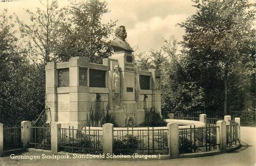 (388-518-029) Groningen Stadspark standbeeld Scholten, Verzamelen, Ansichtkaarten | Nederland, Groningen, Verzenden