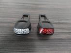 2 losse lampen verlichting fiets wit/rood, Ophalen of Verzenden, Zo goed als nieuw