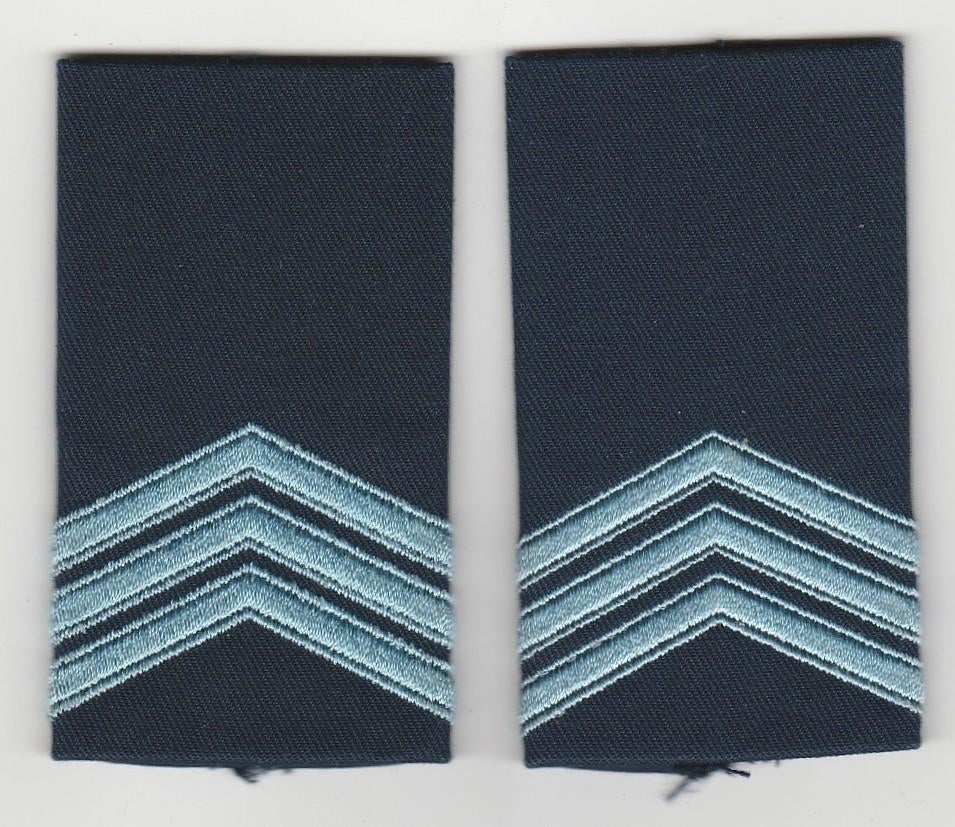 Set rang Sergeant KLu, Kon Luchtmacht (donkerblauw), Ophalen of Verzenden, Luchtmacht, Nederland, Embleem of Badge