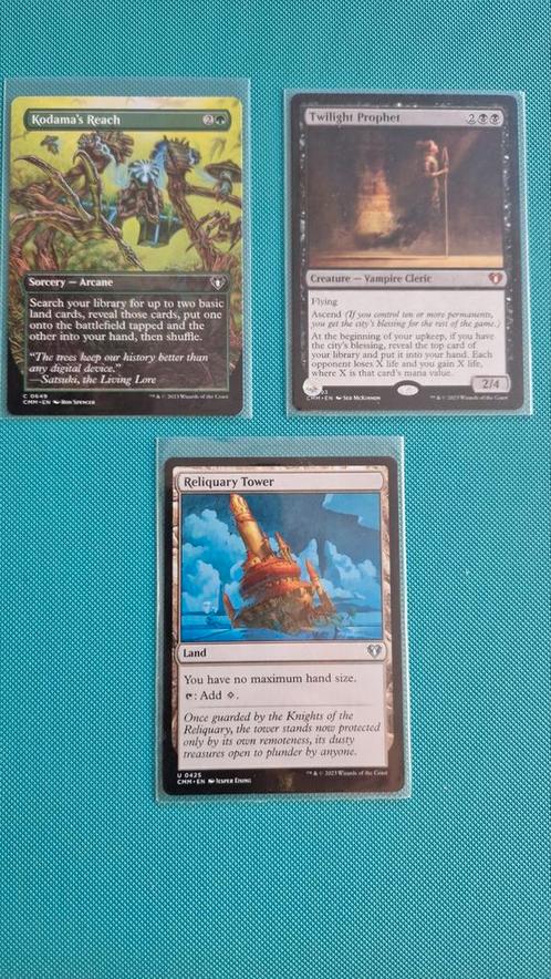 MtG CMM kaarten 3x., Hobby en Vrije tijd, Verzamelkaartspellen | Magic the Gathering, Zo goed als nieuw, Meerdere kaarten, Ophalen of Verzenden