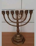 Joodse Menorah zevenarmige kandelaar messing vintage, Ophalen of Verzenden, Koper of Brons