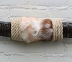 Texas style BULLBAR- 93 cm - afgewerkt met koeienvel en touw, Ophalen of Verzenden, Nieuw, Boerderijdier, Gewei of Kop