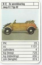 Kw2699 autokaartje jeep k 2 typ 82, Ophalen of Verzenden, Zo goed als nieuw, Auto's