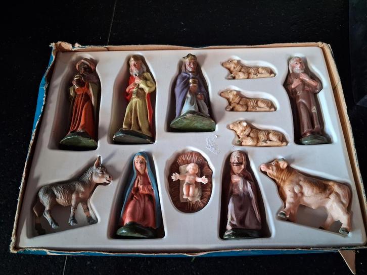 nostalgische oude kerstgroep van marolin made in GDR, Diversen, Kerst, Gebruikt, Ophalen of Verzenden