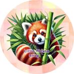 LF6467 icing frosting rode panda 20cm eetbare taart print, Ophalen of Verzenden, Nieuw, Taarten, Versiering