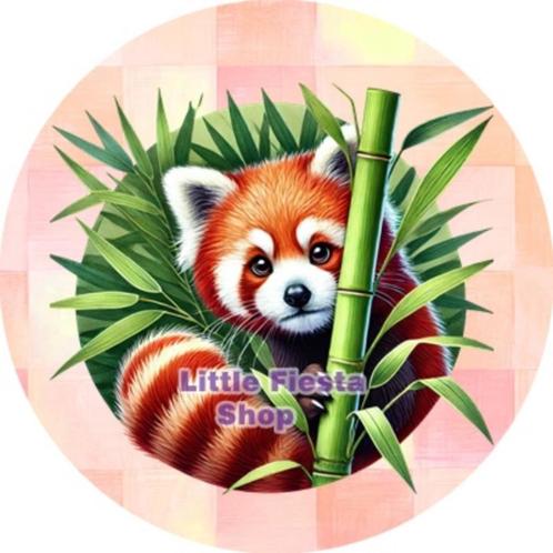 LF6467 icing frosting rode panda 20cm eetbare taart print, Hobby en Vrije tijd, Taarten en Cupcakes maken, Nieuw, Versiering, Taarten