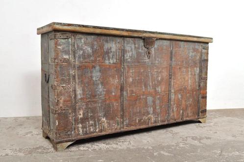 Oosterse XXL kist counter of dressoir! Uniek item! teak, Huis en Inrichting, Woonaccessoires | Kisten, Gebruikt, Ophalen of Verzenden