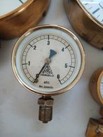 Antieke Stork Hengelo manometer Oliedruk Sleepboot schip, Ophalen of Verzenden