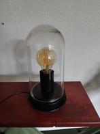 Vintage Tafellamp met Glazen Stolp, Ophalen of Verzenden