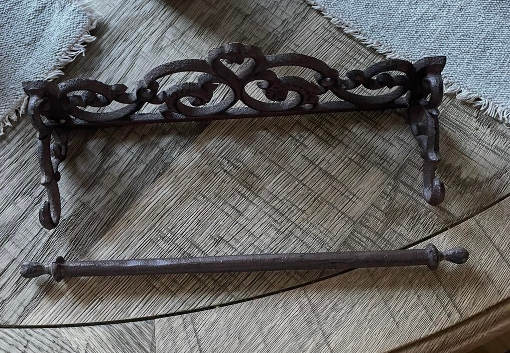 Vintage Keukenrolhouder van Gietijzer, Ophalen of Verzenden, Zo goed als nieuw