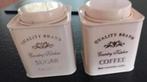 Vintage Koffie & Suiker Voorraadblikken Set, Ophalen of Verzenden, Gebruikt