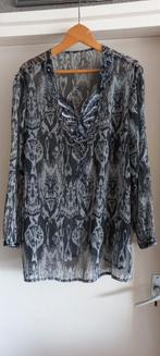 Zwarte blouse met pailletten - Maat M, Maat 38/40 (M), Zwart, Ophalen of Verzenden, Onbekend